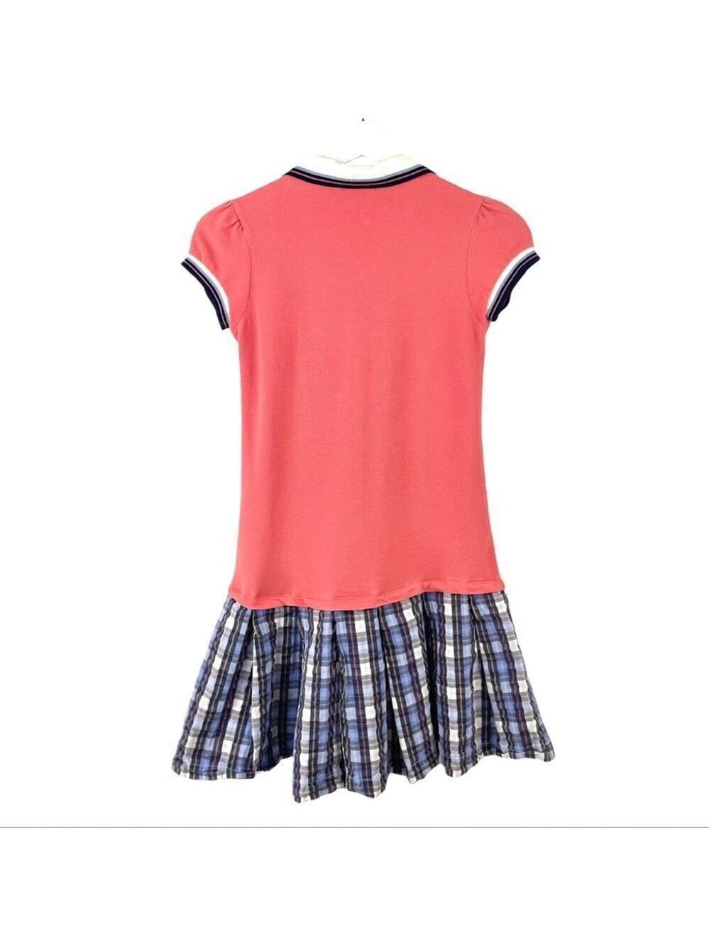 FENDI Pink And Blue Check FF Polo Dress Size 10 - Picture 3 of 10